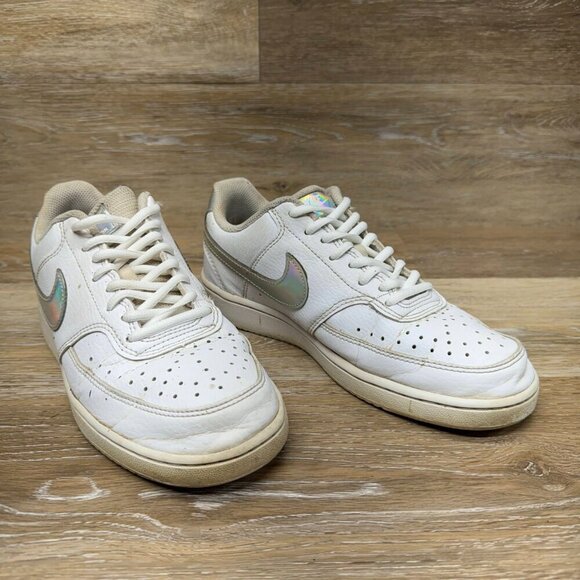 Nike Court Vision Low Next Nature White Leather Sneaker Women's Size 7 - Picture 5 of 5